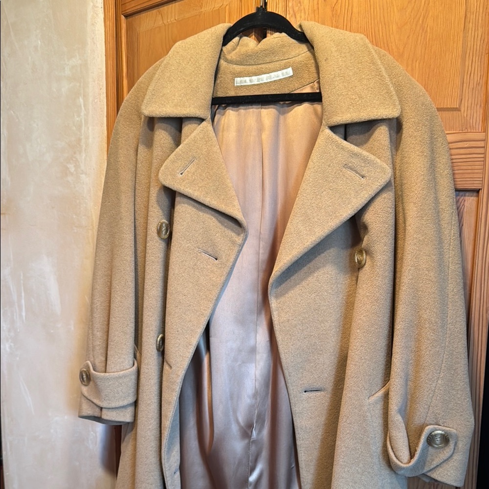 Perry Ellis Tan Trench Coat with Belted Cuffs